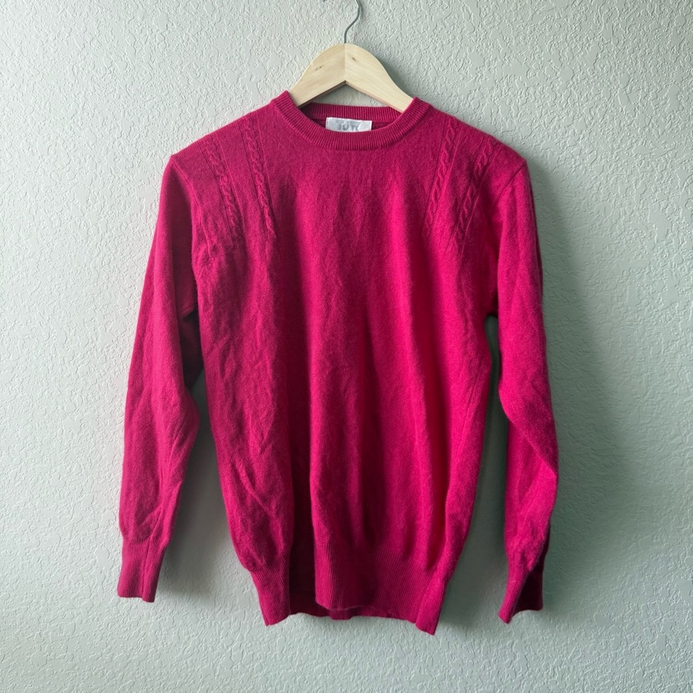 5/$25 Women's Vintage TJW by Mervyn's Pink‎ Cable Detail Sweater